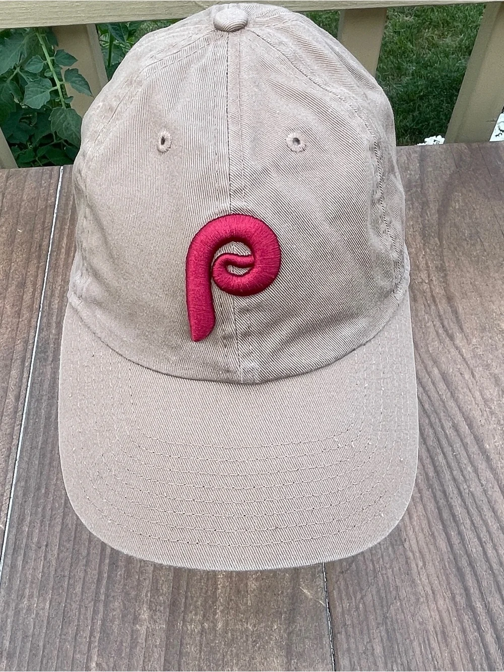 New Era MLB Phillies Cooperstown Collection Tan Baseball Cap